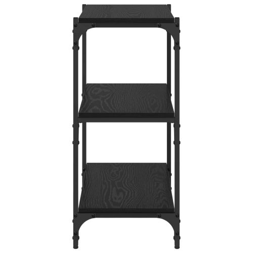 Шкаф за книги Черен дъб 60 x 33 x 70,5 см