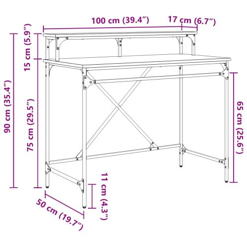 Бюро Старо дърво 100 x 50 x 90 cm Инженерно дърво
