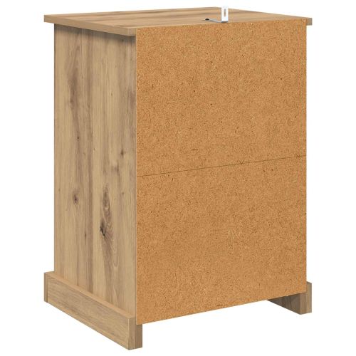 Нощен шкаф с чекмедже 2 pcs Дъб 36 x 43 x 60 см Инженерно дърво