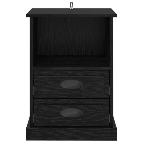Нощен шкаф 2 pcs Черния дъб 36 x 43 x 60 см Инженерно дърво