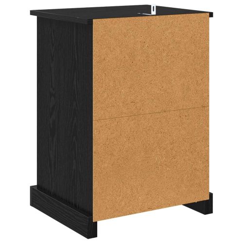 Нощен шкаф 2 pcs Черния дъб 36 x 43 x 60 см Инженерно дърво