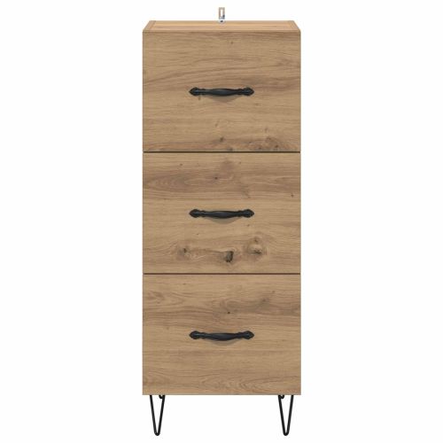 Служебен шкаф дъб артизан 34 x 34.5 x 90 см Инженерно дърво