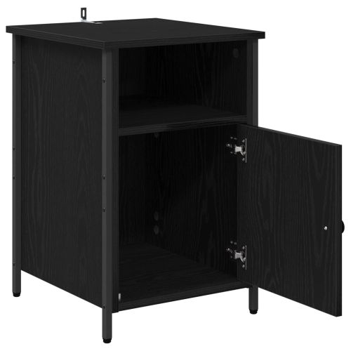 Нощен шкаф 2 pcs Черния дъб 40 x 42 x 60 см Инженерно дърво