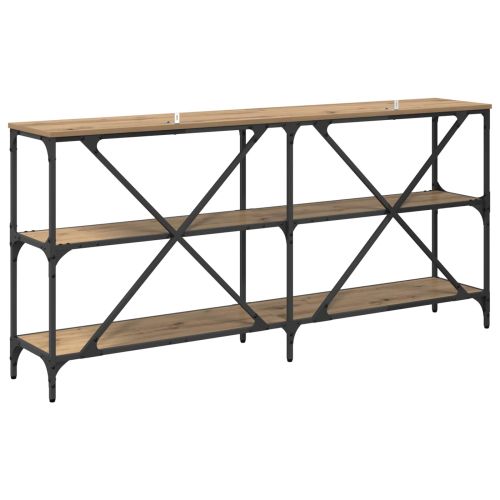 Конзолна маса с рафт Дъб 160 x 30 x 75 см Инженерно дърво