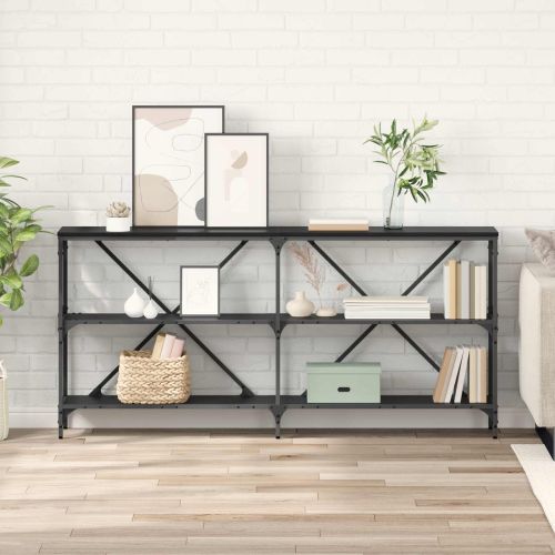 Конзолна маса Черния дъб 160 x 30 x 75 см Инженерно дърво