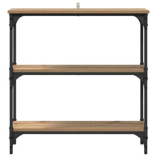 Конзолна маса с рафт Дъб 75 x 22,5 x 75 см Инженерно дърво