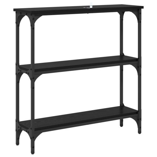 Конзолна маса Черния дъб 75 x 22,5 x 75 см Инженерно дърво