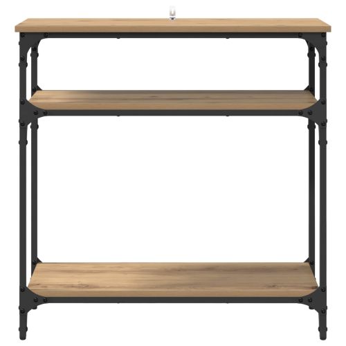 Конзолна маса с рафт Дъб 75 x 29 x 75 см Инженерно дърво