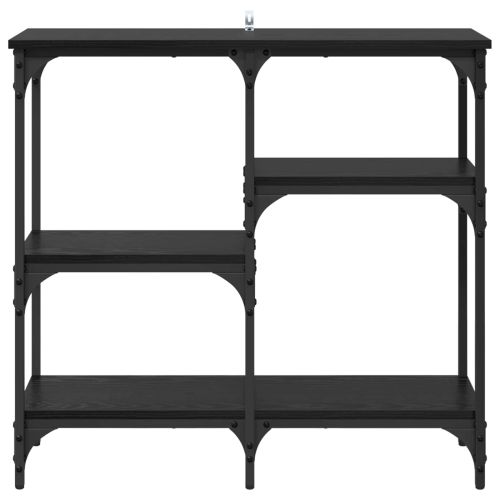 Конзолна маса с рафт Черния дъб 80 x 29 x 75 см Инженерно дърво