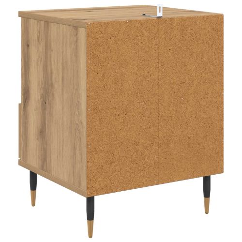 Нощен шкаф с чекмедже 2 pcs Дъб 40 x 35 x 50 см Инженерно дърво