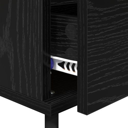 Нощен шкаф 2 pcs Черния дъб 40 x 35 x 50 см Инженерно дърво