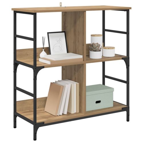 Рафт за книги дъб артизан 78.5 x 33 x 82 см Инженерно дърво