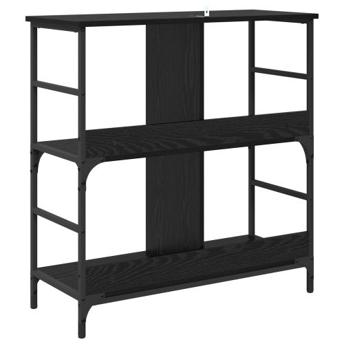 Рафт за книги Черен дъб 78.5 x 33 x 82 см Инженерно дърво