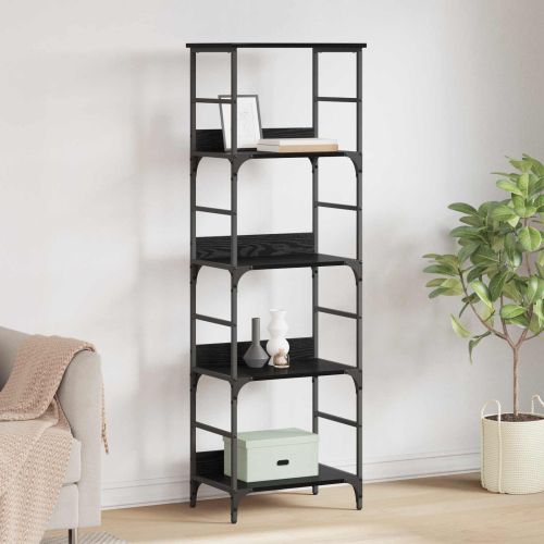 Рафт за книги Черния дъб 50 x 33 x 153 см Инженерно дърво