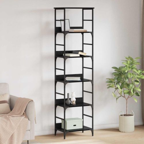 Рафт за книги Черния дъб 50 x 33 x 188,5 см Инженерно дърво