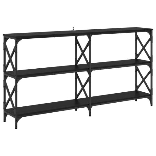 Конзолна маса Черния дъб 156 x 28 x 80,5 см Инженерно дърво