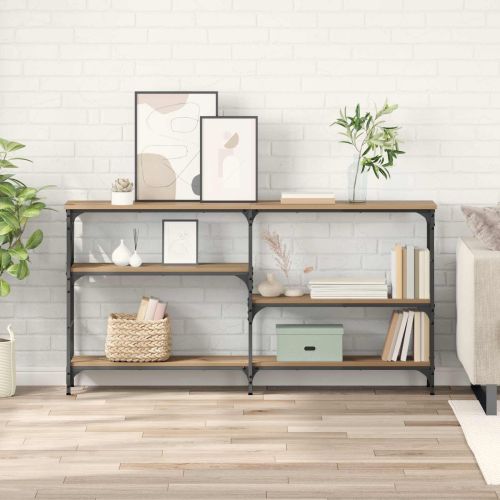 Конзолна маса с рафт Дъб 150 x 29 x 76,5 см Инженерно дърво