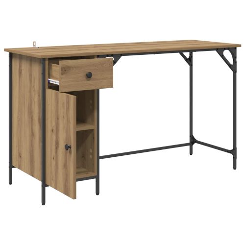 Компютърно бюро с чекмедже Дъб 131 x 48 x 75 см Инженерно дърво