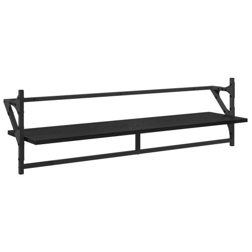 Комплект стенни рафтове 6 pcs Черния дъб 100 x 25 x 30 cm