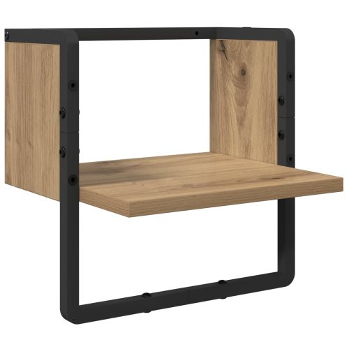 Комплект стенни рафтове с рафт 4 pcs Дъб 65 x 25 x 30 cm