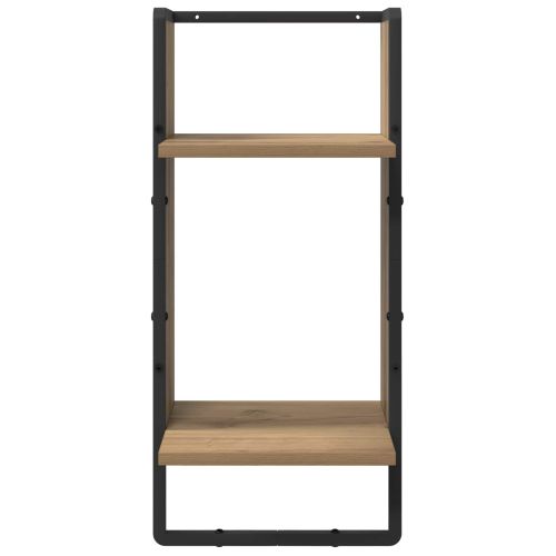 Комплект стенни рафтове с рафт 4 pcs Дъб 65 x 25 x 30 cm