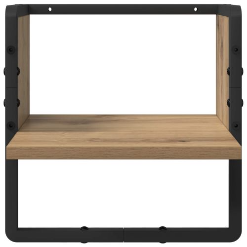 Комплект стенни рафтове с рафт 4 pcs Дъб 65 x 25 x 30 cm