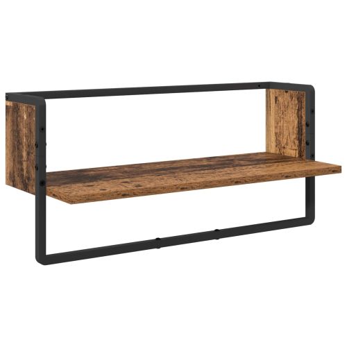 Комплект стенни рафтове 6 pcs Старо дърво 100 x 25 x 30 cm