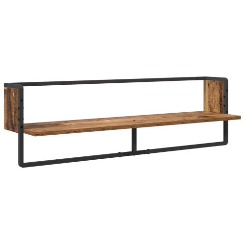 Комплект стенни рафтове 6 pcs Старо дърво 100 x 25 x 30 cm