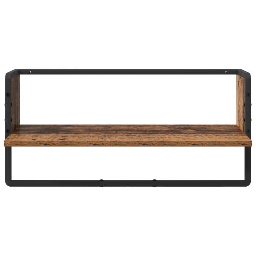 Комплект стенни рафтове 6 pcs Старо дърво 100 x 25 x 30 cm
