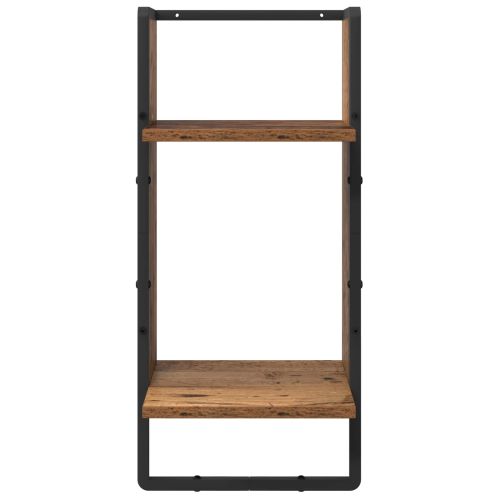Комплект стенни рафтове 6 pcs Старо дърво 100 x 25 x 30 cm