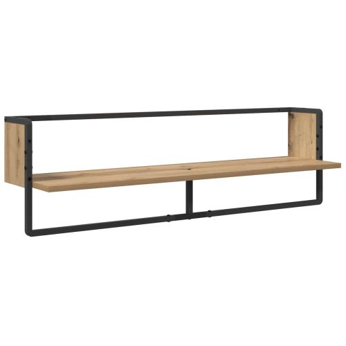 Комплект стенни рафтове с рафт 6 pcs Дъб 100 x 25 x 30 cm