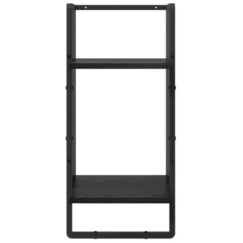 Комплект стенни рафтове 6 pcs Черния дъб 100 x 25 x 30 cm