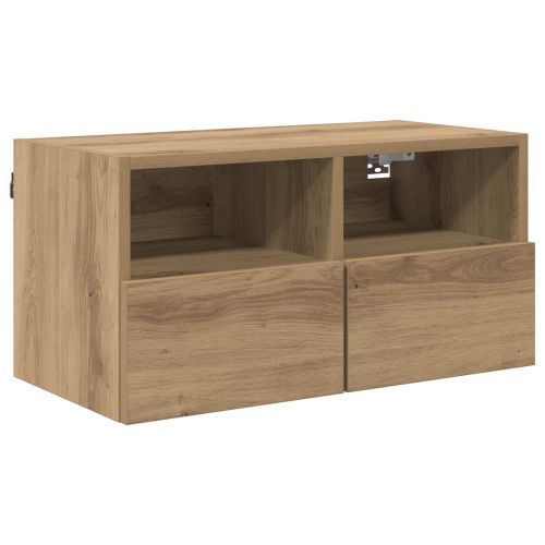Кабинети за телевизор на стената 2 pcs Дъб 60 x 30 x 30 cm