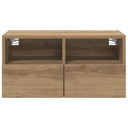 Кабинети за телевизор на стената 2 pcs Дъб 60 x 30 x 30 cm