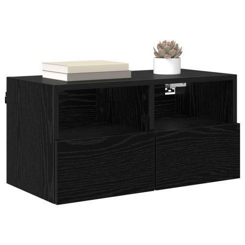 TV стенен шкаф Черния дъб 60 x 30 x 30 cm Инженерно дърво