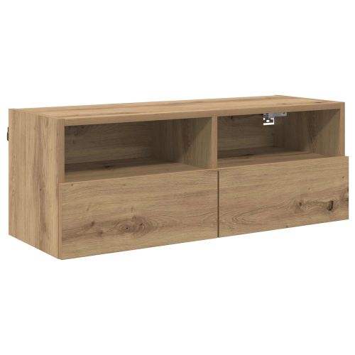 Кабинети за телевизор на стената 2 pcs Дъб 80 x 30 x 30 см