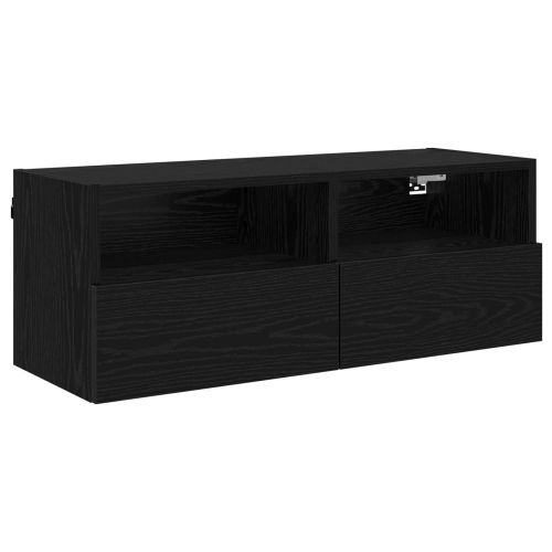 TV стенен шкаф Черния дъб 80 x 30 x 30 см Инженерно дърво