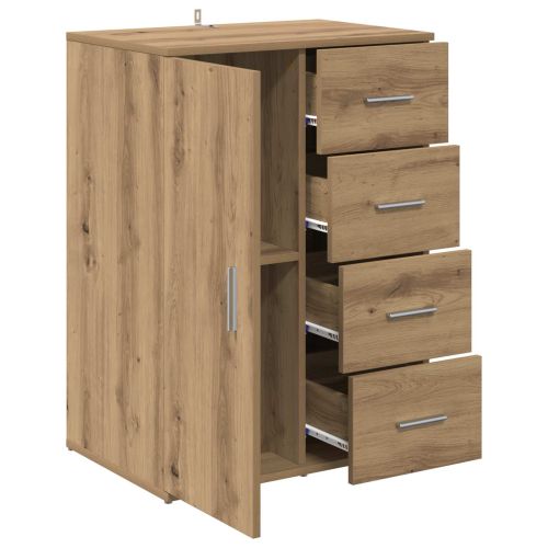 Служебен шкаф с чекмедже Дъб 59 x 39 x 80 см Инженерно дърво