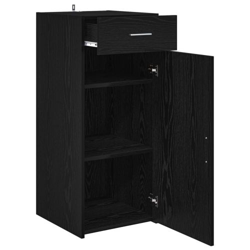 Шкаф за съхранение с чекмедже Черен Дъб 40 x 42,5 x 93 см