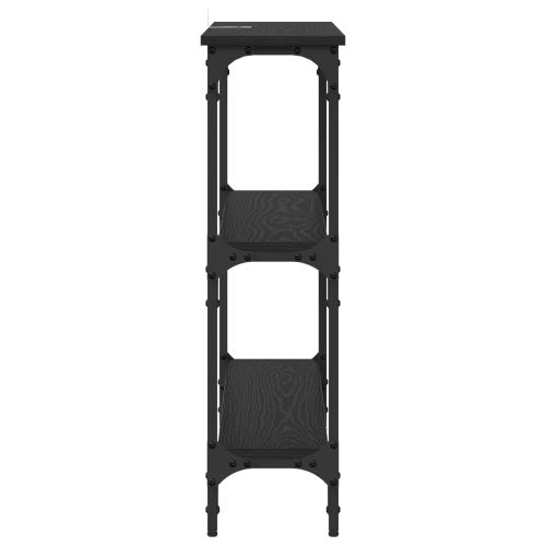 Конзолна маса Черен дъб 100 x 22,5 x 75 см Инженерно дърво