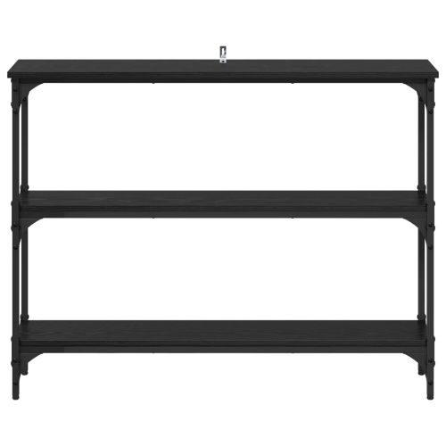 Конзолна маса Черен дъб 100 x 22,5 x 75 см Инженерно дърво