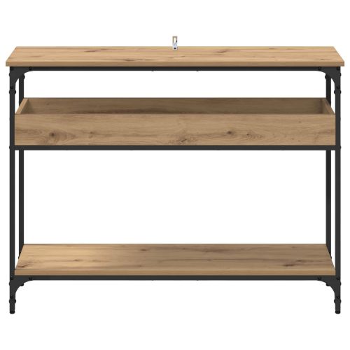 Конзолна маса дъб артизан 100 x 29 x 75 см Инженерно дърво