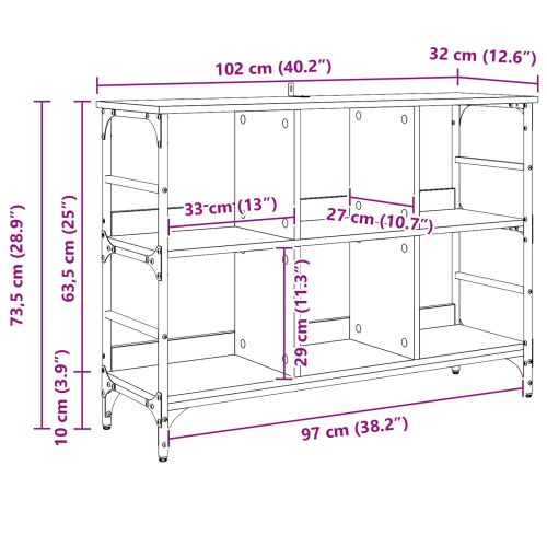 Служебен шкаф Черния дъб 102 x 32 x 73,5 см