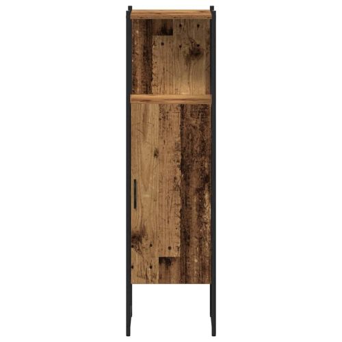 Комплект мебели за баня с рафт 4 pcs Кафяво 33 x 33 x 185.5 см