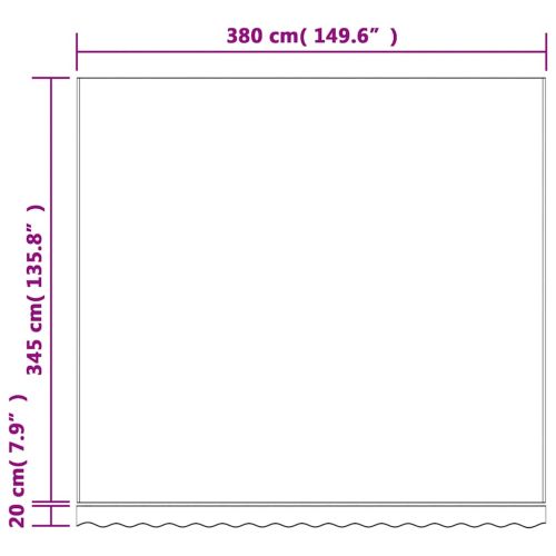 Резервно платнище за тенти, разноцветни ивици, 4x3,5 м