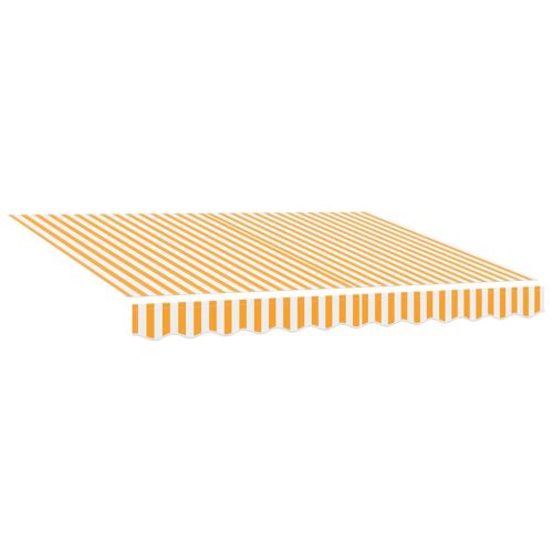 Резервен плат за тента Жълт и бял 3 x 2 m Полиестер