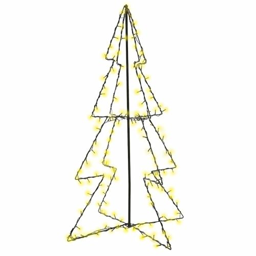 Коледна елха конус, 160 LED, за закрито и открито, 78x120 см