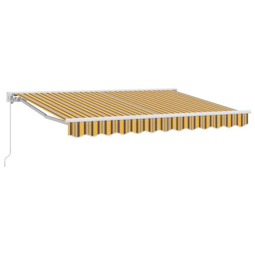 Рамка за сенник Жълт и Сив 350 x 200 cm Полиестер с PU покритие