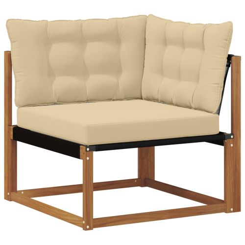 Комплект дивани за открито 6 pcs Натурален и Бежов