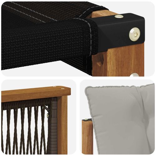 Комплект дивани за открито 8 pcs Натурално и светлосиво
